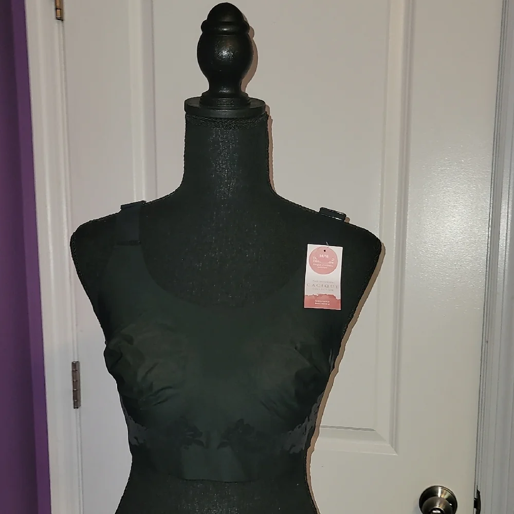 Cacique Black Unlined No Wire Bra Sz: 14/16 NWT - Picture 3 of 8